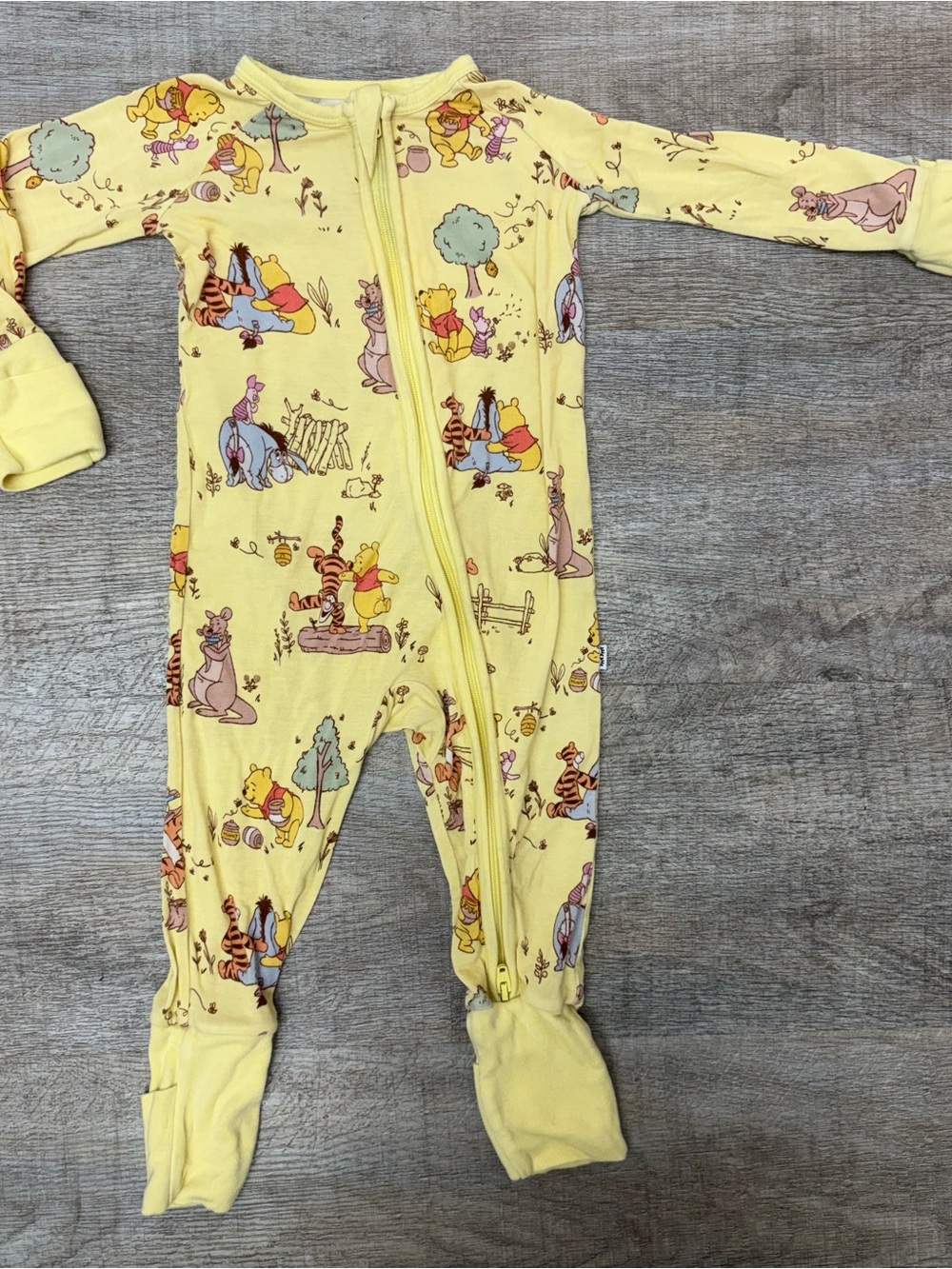 Little Sleepies Disney Winnie the Pooh Yellow Zippy 3-6 Months